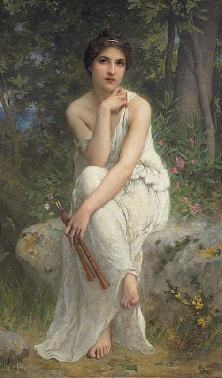 Charles-Amable Lenoir The Flute Player Germany oil painting art